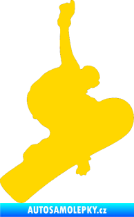 Samolepka Snowboard 012 pravá jasně žlutá