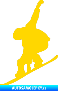 Samolepka Snowboard 018 levá jasně žlutá
