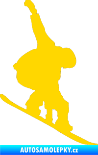 Samolepka Snowboard 018 pravá jasně žlutá