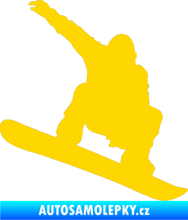 Samolepka Snowboard 021 pravá jasně žlutá