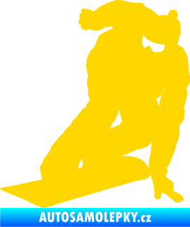 Samolepka Snowboard 023 levá jasně žlutá
