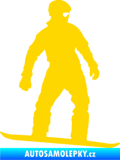 Samolepka Snowboard 024 pravá jasně žlutá