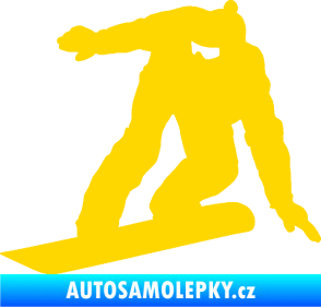 Samolepka Snowboard 025 levá jasně žlutá