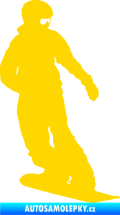 Samolepka Snowboard 026 pravá jasně žlutá
