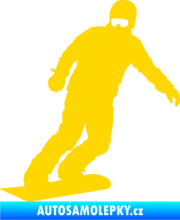 Samolepka Snowboard 029 levá jasně žlutá