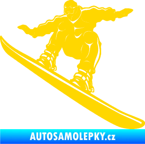 Samolepka Snowboard 038 levá jasně žlutá