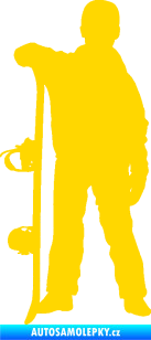 Samolepka Snowboard 039 levá jasně žlutá