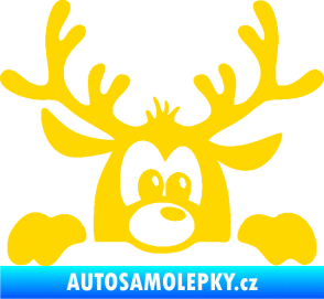 Samolepka Sob 002 pravá vykukuje jasně žlutá