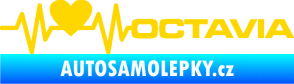 Samolepka Srdeční tep 019 pravá octavia jasně žlutá