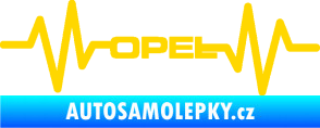 Samolepka Srdeční tep 029 Opel jasně žlutá