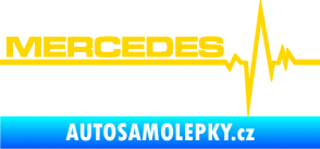 Samolepka Srdeční tep 035 levá mercedes jasně žlutá