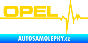 Samolepka Srdeční tep 036 levá Opel jasně žlutá
