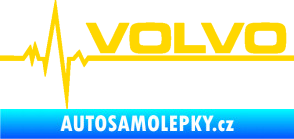 Samolepka Srdeční tep 037 pravá Volvo jasně žlutá