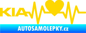 Samolepka Srdeční tep 048 levá Kia jasně žlutá