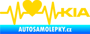 Samolepka Srdeční tep 048 pravá Kia jasně žlutá