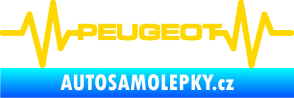 Samolepka Srdeční tep 053 Peugeot jasně žlutá