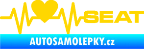 Samolepka Srdeční tep 060 pravá Seat jasně žlutá