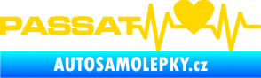 Samolepka Srdeční tep 077 levá Volkswagen Passat jasně žlutá