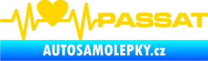 Samolepka Srdeční tep 077 pravá Volkswagen Passat jasně žlutá