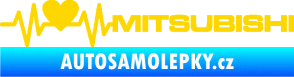 Samolepka Srdeční tep 082 pravá Mitsubishi jasně žlutá