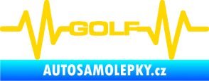 Samolepka Srdeční tep 085 Volkswagen Golf jasně žlutá