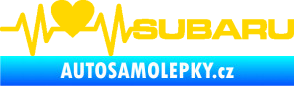 Samolepka Srdeční tep 086 pravá Subaru jasně žlutá