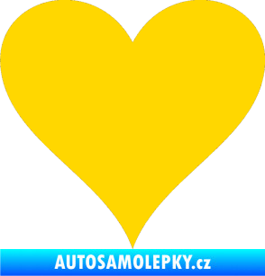 Samolepka Srdíčko 001 jasně žlutá