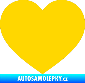 Samolepka Srdíčko 002 jasně žlutá