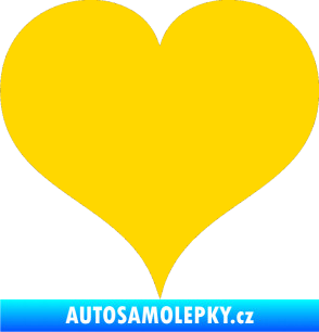 Samolepka Srdíčko 003 jasně žlutá