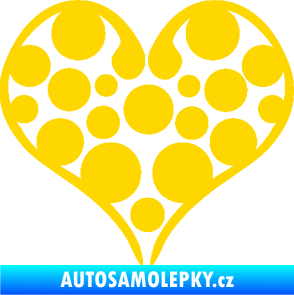 Samolepka Srdíčko 008 jasně žlutá