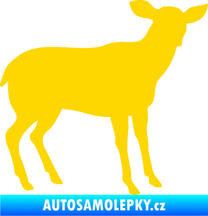 Samolepka Srna 001 pravá jasně žlutá