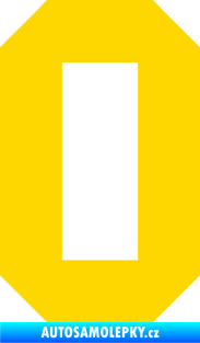 Samolepka Startovní číslo 0 typ 1 jasně žlutá