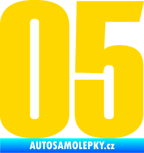 Samolepka Startovní číslo 05 typ 2 jasně žlutá