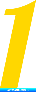 Samolepka Startovní číslo 1 typ 3 jasně žlutá