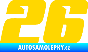 Samolepka Startovní číslo 26 typ 6 jasně žlutá