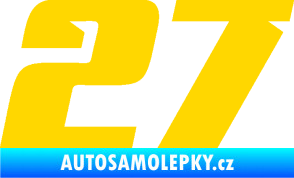Samolepka Startovní číslo 27 typ 6 jasně žlutá