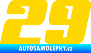 Samolepka Startovní číslo 29 typ 6 jasně žlutá