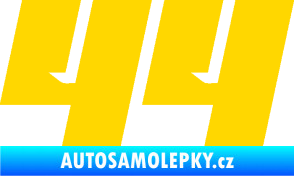 Samolepka Startovní číslo 44 typ 6 jasně žlutá