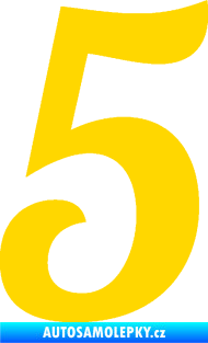 Samolepka Startovní číslo 5 typ 3 jasně žlutá