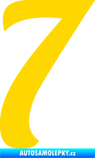 Samolepka Startovní číslo 7 typ 3 jasně žlutá