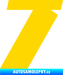 Samolepka Startovní číslo 7 typ 6 jasně žlutá