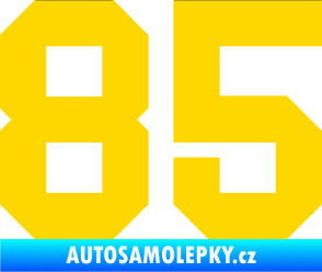 Samolepka Startovní číslo 85 jasně žlutá