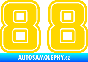 Samolepka Startovní číslo 88 typ 5 jasně žlutá