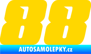 Samolepka Startovní číslo 88 typ 6 jasně žlutá