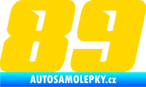 Samolepka Startovní číslo 89 typ 6 jasně žlutá