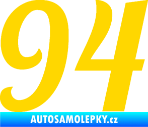Samolepka Startovní číslo 94 typ 3    jasně žlutá