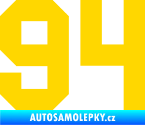 Samolepka Startovní číslo 94 jasně žlutá