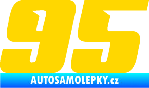 Samolepka Startovní číslo 95 typ 6 jasně žlutá