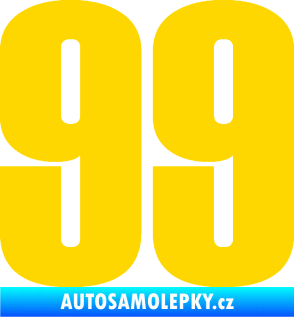 Samolepka Startovní číslo 99 typ 2      jasně žlutá