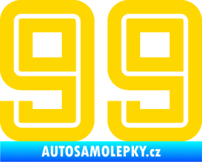 Samolepka Startovní číslo 99 typ 7 jasně žlutá